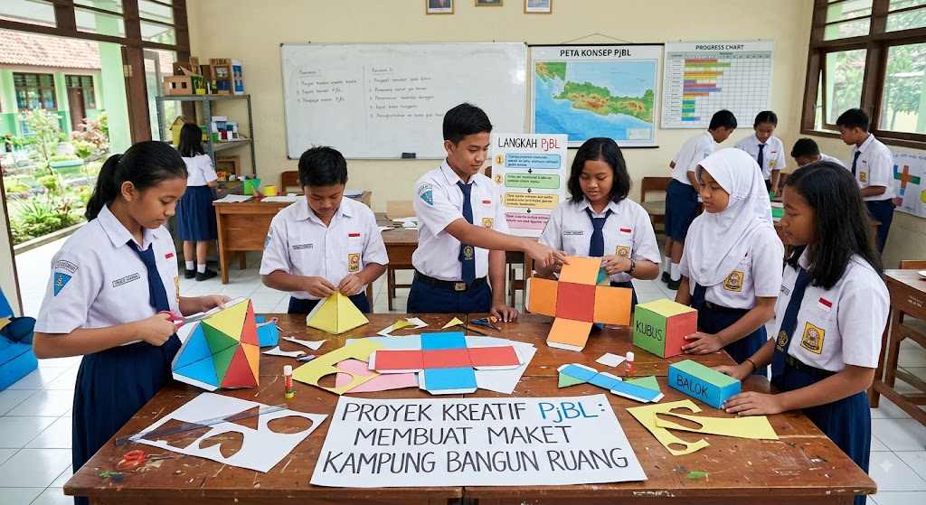 Simulasi Jaring Bangun Ruang 3D